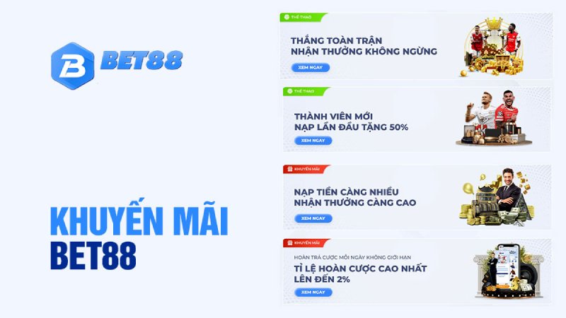 Khuyến mãi hấp dẫn tặng ngay 50k cho tân thủ Bet88